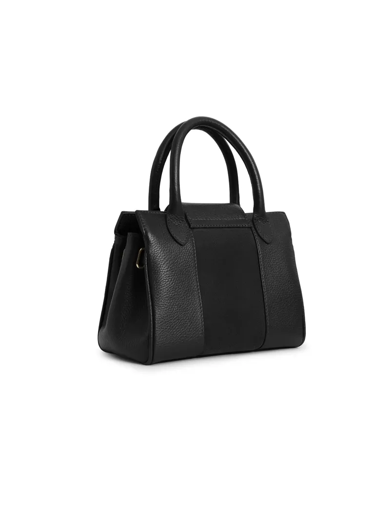 Fairfax and Favor Mini Windsor Handbag Black Leather-2