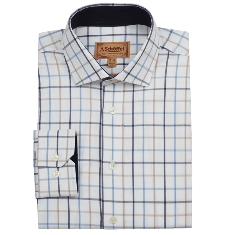 Schoffel Baconsthorpe Tailored Shirt Navy Check