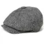 Holland Cooper Baker Boy Cap Wide Tooth Black Herringbone