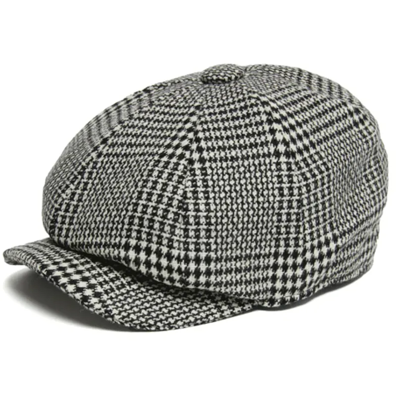 Holland Cooper Baker Boy Cap Prince of Wales Mono