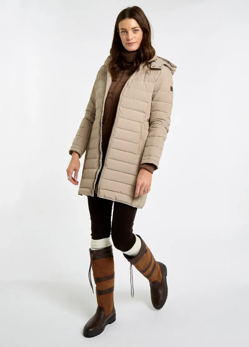 Dubarry Ballybrophy Quilted Jacket in Oat-1