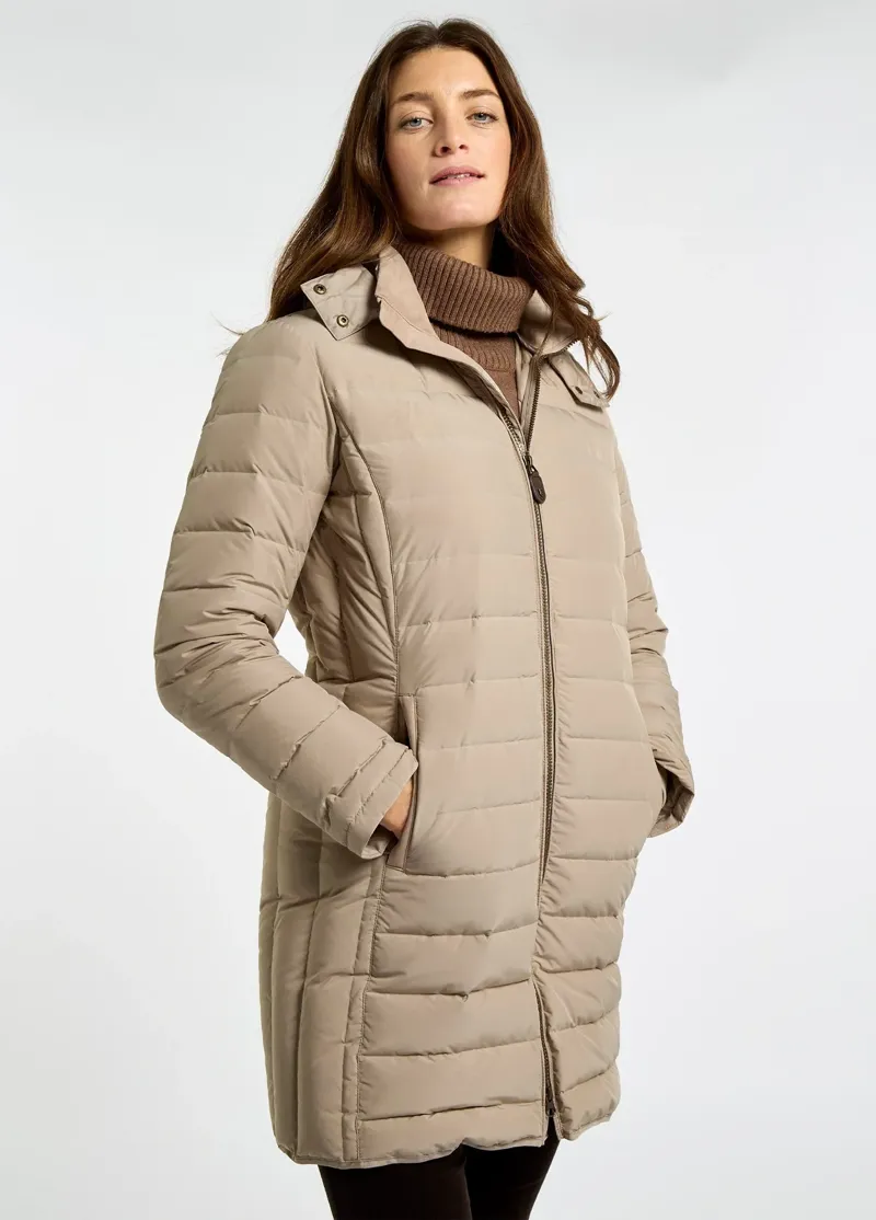 Dubarry Ballybrophy Quilted Jacket in Oat-3