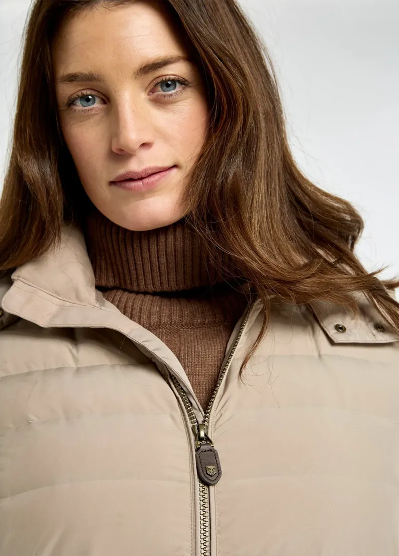 Dubarry Ballybrophy Quilted Jacket in Oat-5