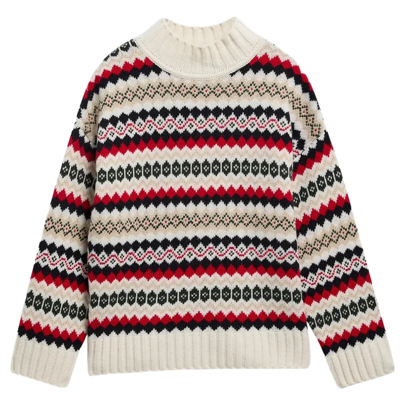 Barbour Aspen Knitted Jumper in Cloud Multi
