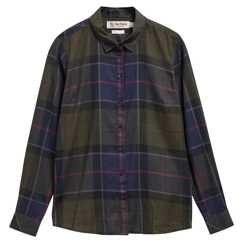 Barbour Bredon Check Long-Sleeved Shirt in Shadow Classic Tartan