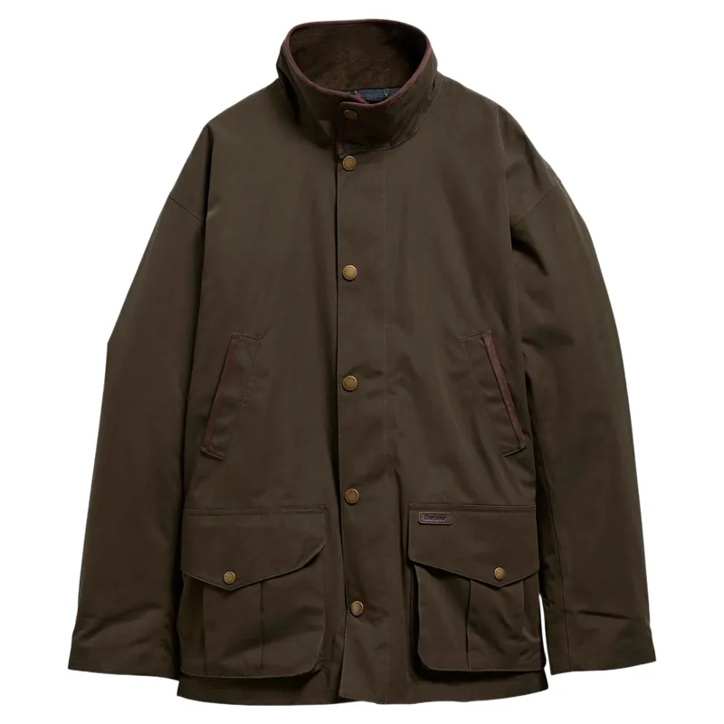Barbour Bromfield Waterproof Jacket in Dark Olive