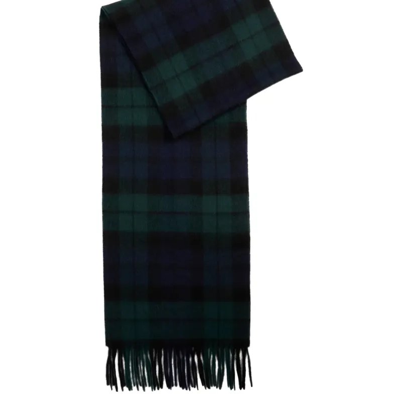 Barbour New Check Tartan Scarf in Black Watch