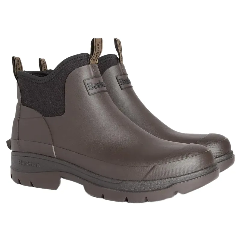 Barbour Ridge Ankle Welly in Dark Brown