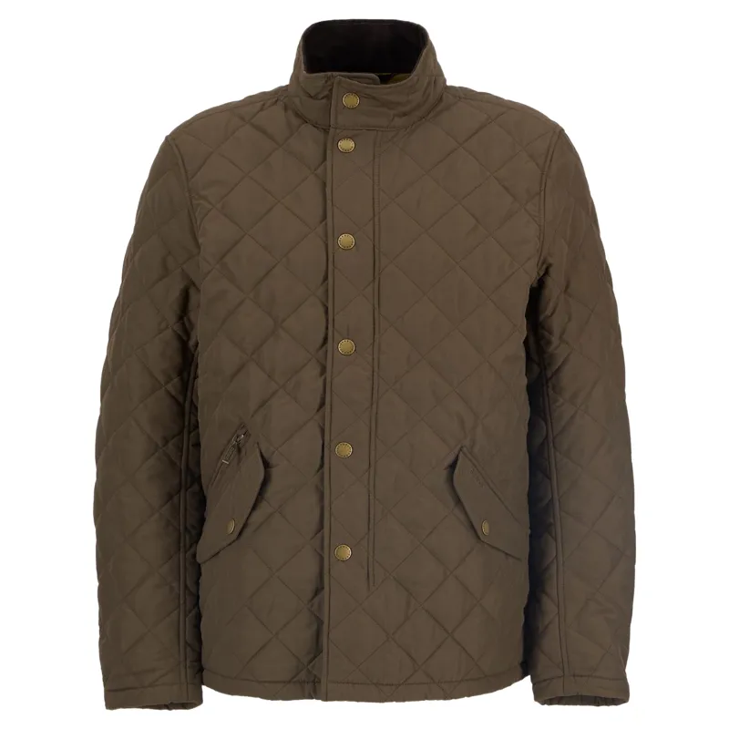 Barbour Shoveler Quilted Jacket in Dark Olive