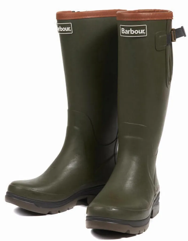 Barbour Tempest Tall Wellington Boots in Olive