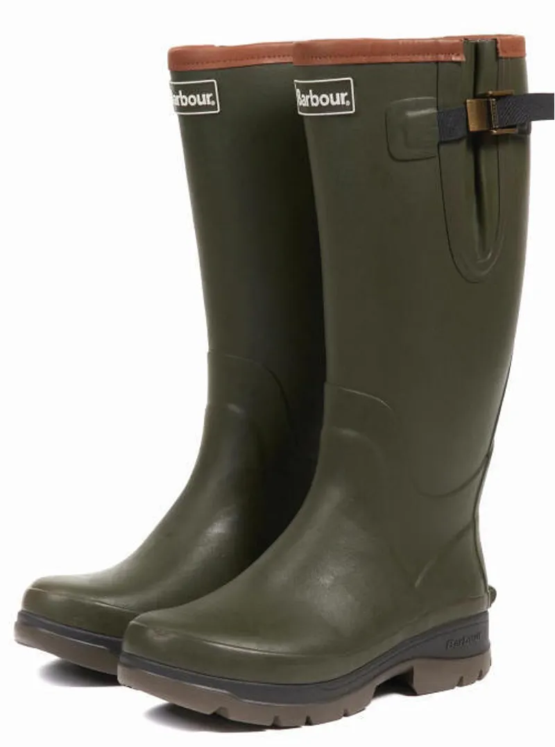 Barbour Tempest Tall Wellington Boots in Olive-2