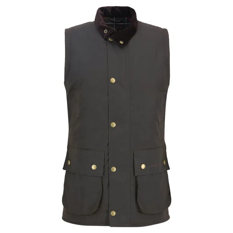 Barbour Westmorland Waxed Gilet in Olive