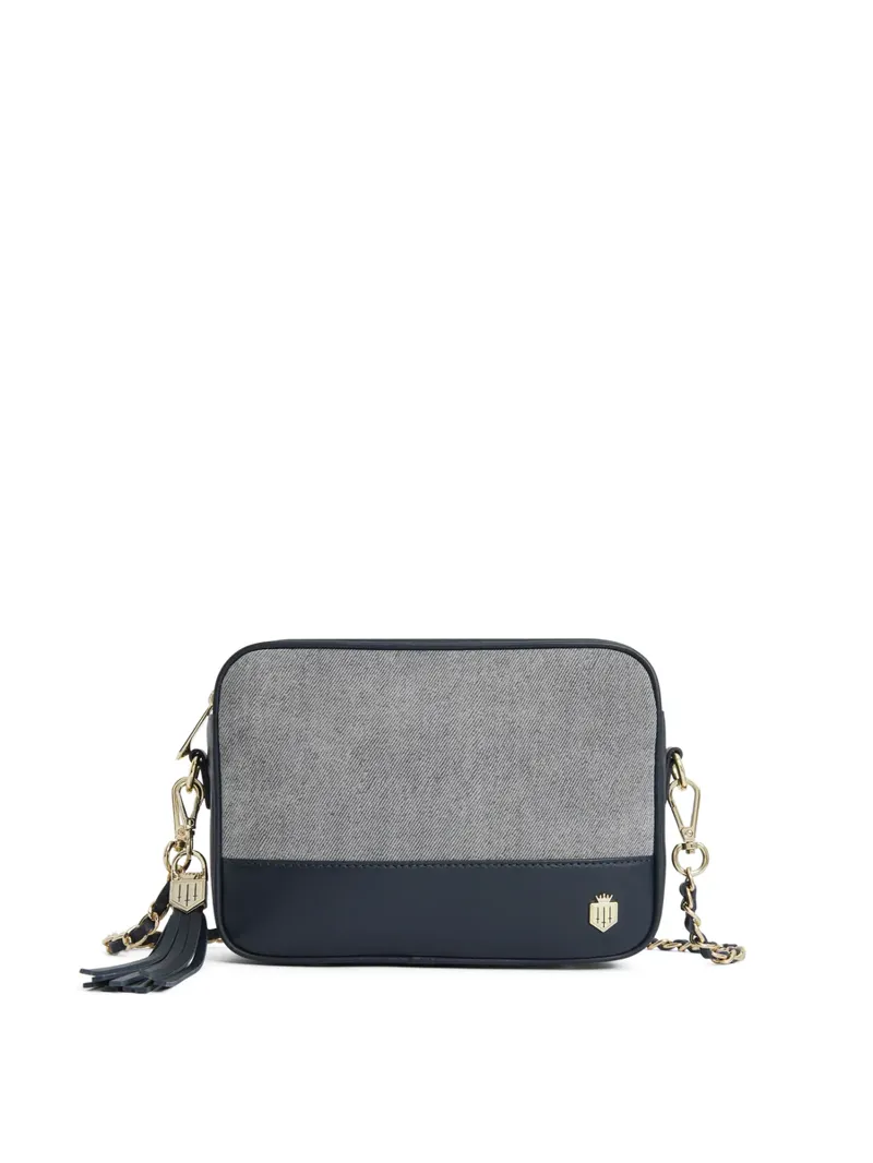Fairfax and Favor Finsbury Cross Body Bag Denim Suede