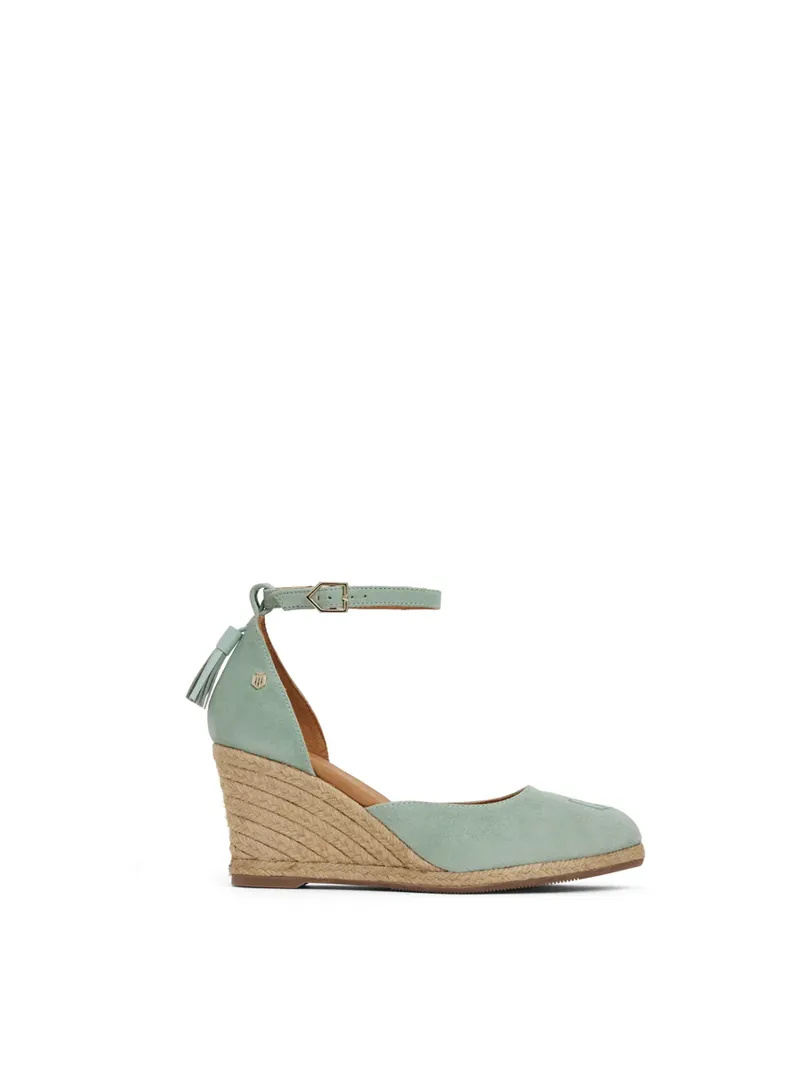 Fairfax and Favor Monaco Wedge Mint Suede-1