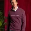 Beaumont and Bear Kingswear Limited Edition Unisex Quarter Zip Berry