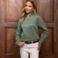 Beaumont and Bear Kingswear Unisex Quarter Zip Sweatshirt Fern