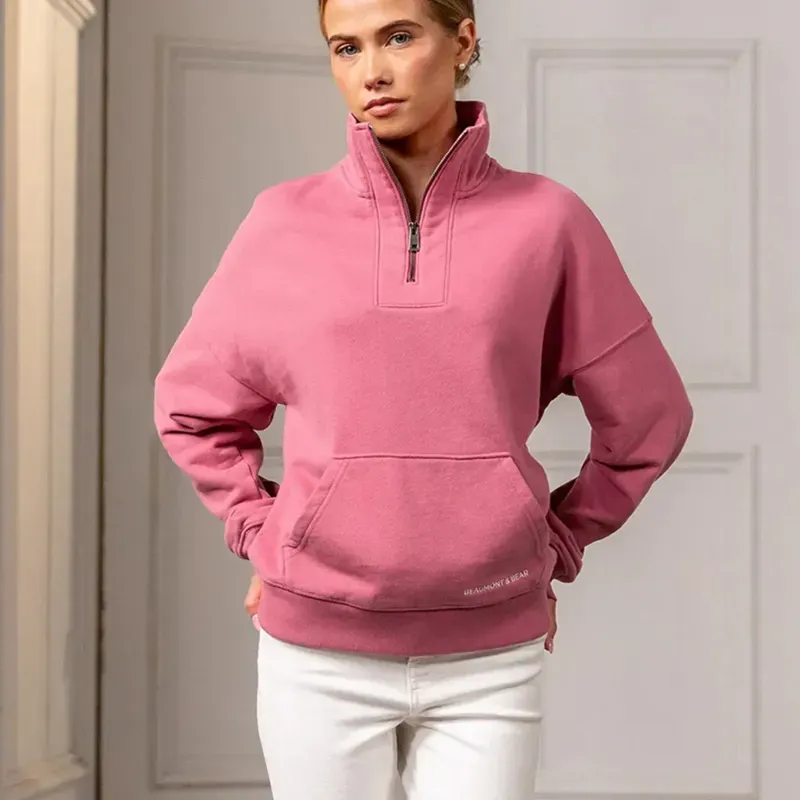 Beaumont and Bear Landscove Women's 1/4 Zip in Vintage Rhubarb