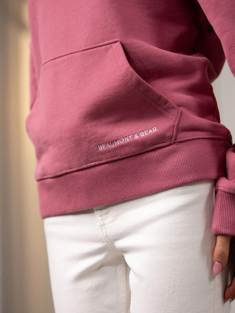 Beaumont and Bear Landscove Women's 1/4 Zip in Vintage Rhubarb-2