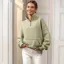 Beaumont and Bear Landscove Women's Pocketed Quarter Zip in Moss Green