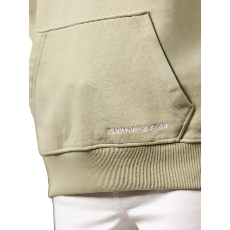 Beaumont and Bear Landscove Women's Pocketed Quarter Zip in Moss Green-4