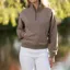 Beaumont and Bear Landscove Women's Pocketed Quarter Zip in Otter