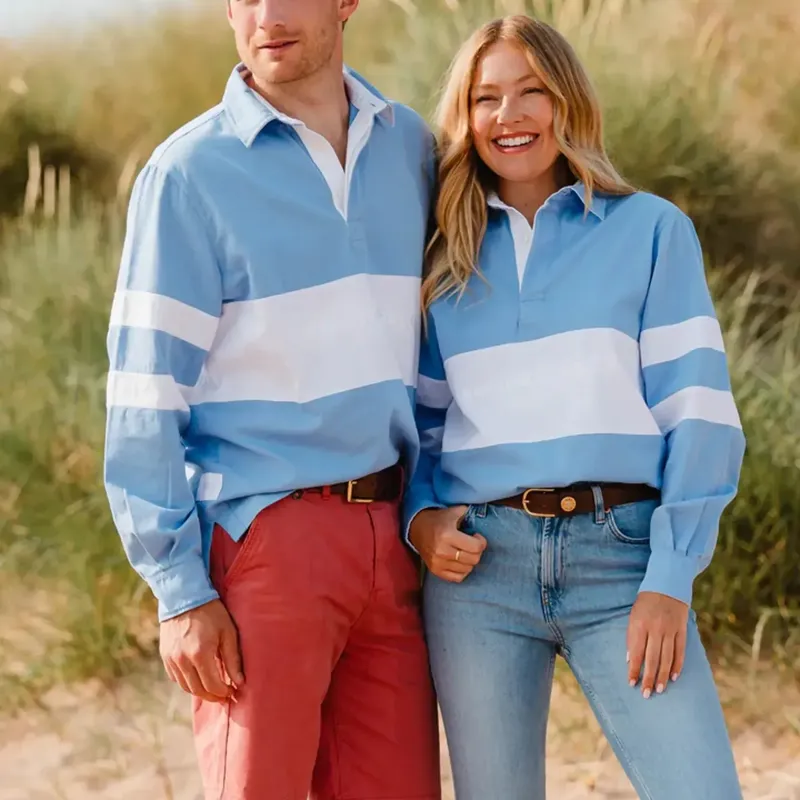 Beaumont and Bear Sandhills Unisex Deckshirt Cornflower Blue