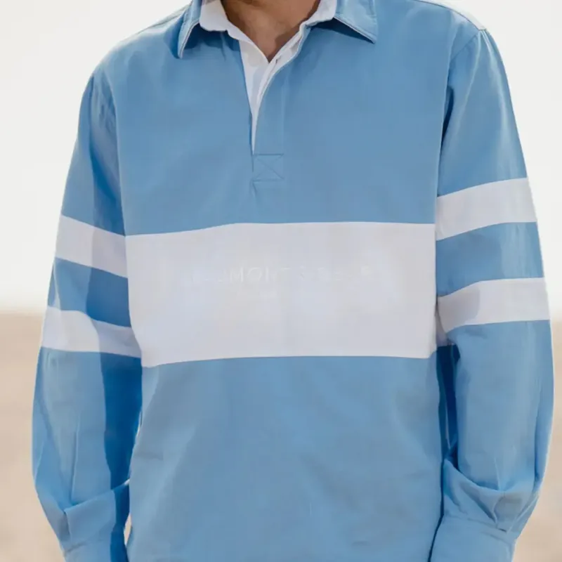 Beaumont and Bear Sandhills Unisex Deckshirt Cornflower Blue-5