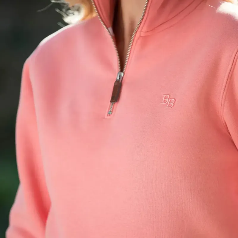 Beaumont and Bear Tuckenhay Unisex Quarter Zip Flamingo-5