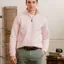 Beaumont and Bear Tuckenhay Unisex Quarter Zip in Pastel Pink