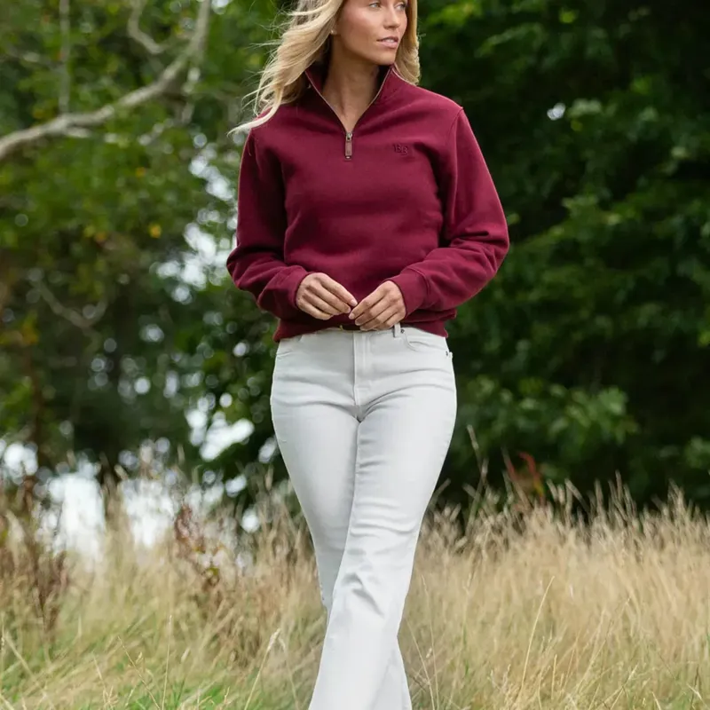 Beaumont and Bear Tuckenhay Unisex Quarter Zip Port-2