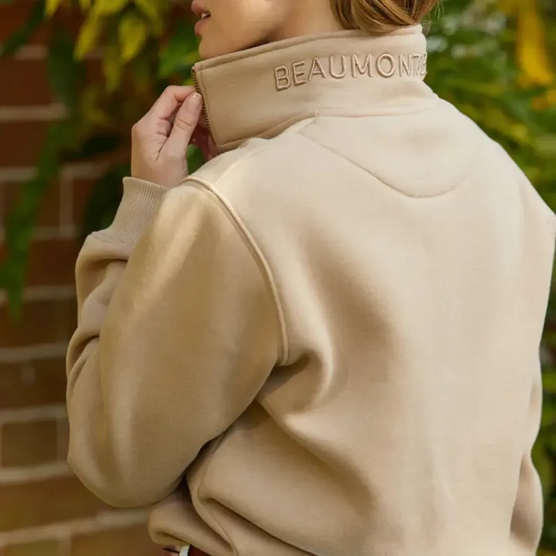 Beaumont and Bear Tuckenhay Unisex Quarter Zip Sand-3