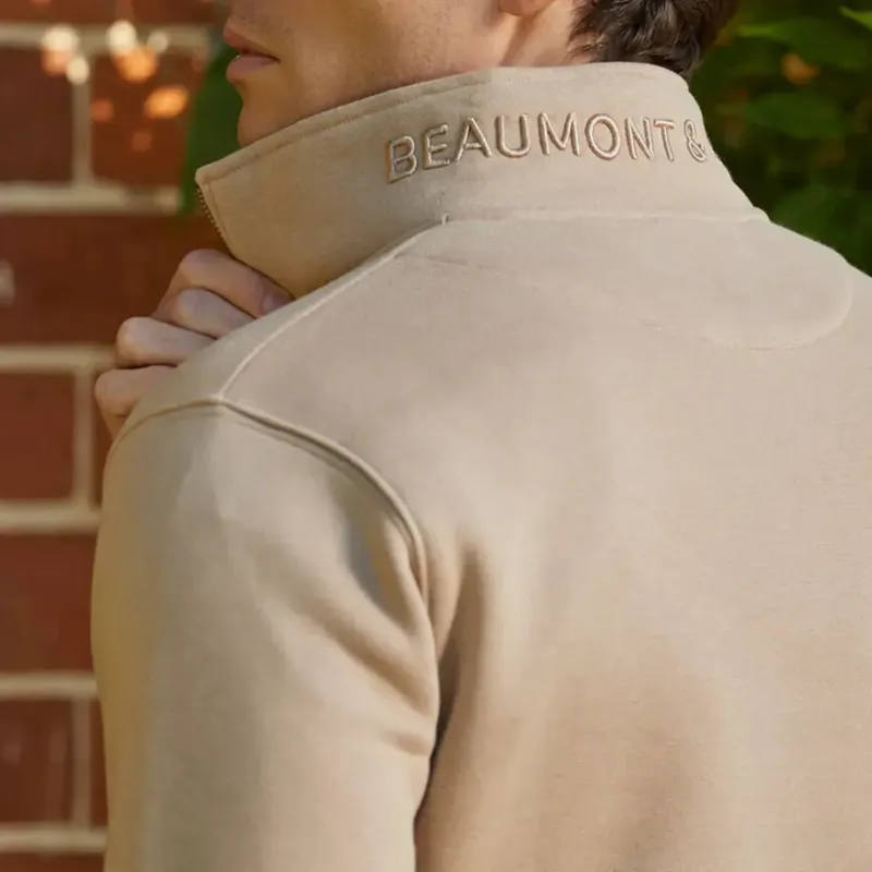 Beaumont and Bear Tuckenhay Unisex Quarter Zip Sand-6