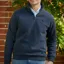 Beaumont and Bear Tuckenhay Unisex Quarter Zip Washed Navy
