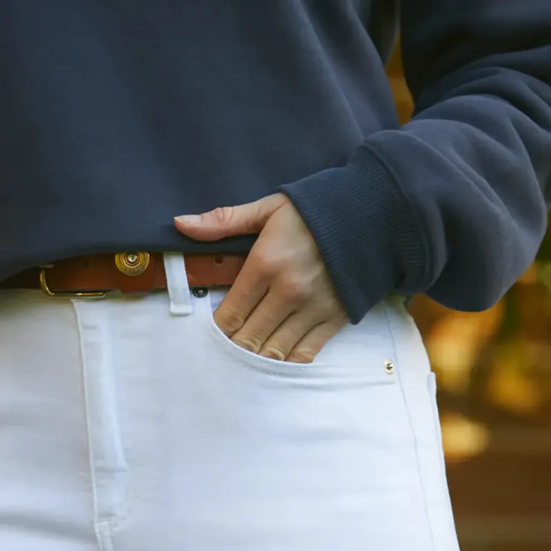 Beaumont and Bear Tuckenhay Unisex Quarter Zip Washed Navy-6