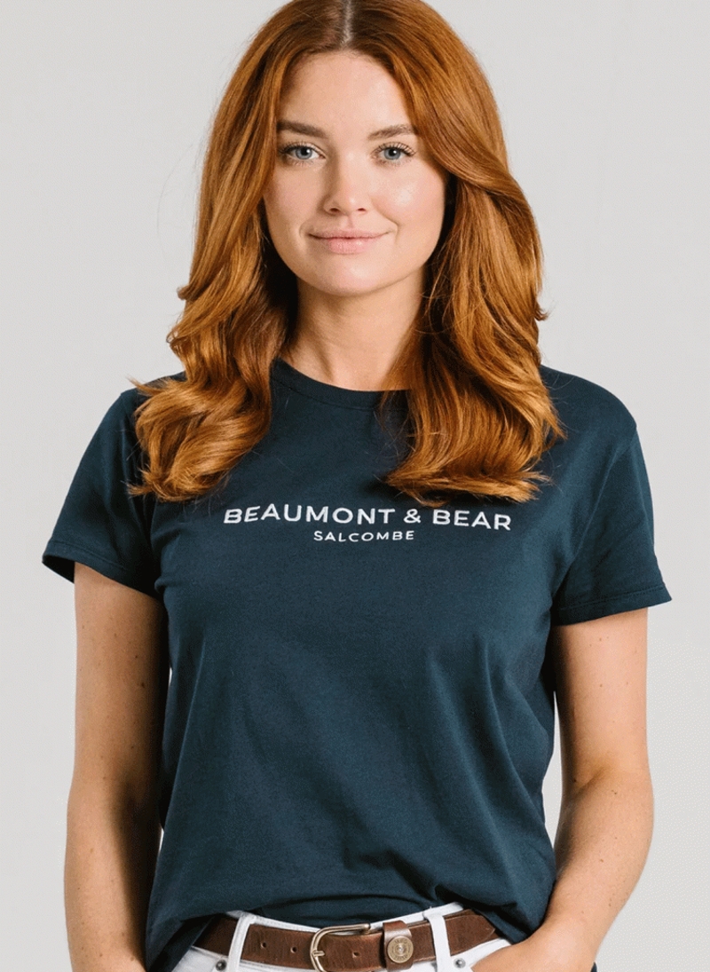 Beaumont and Bear Bolberry Ladies T-Shirt Navy-1