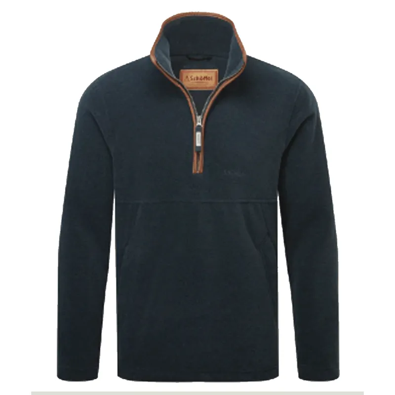 Schoffel Berkeley Fleece Quarter Zip Jumper Petrol Blue
