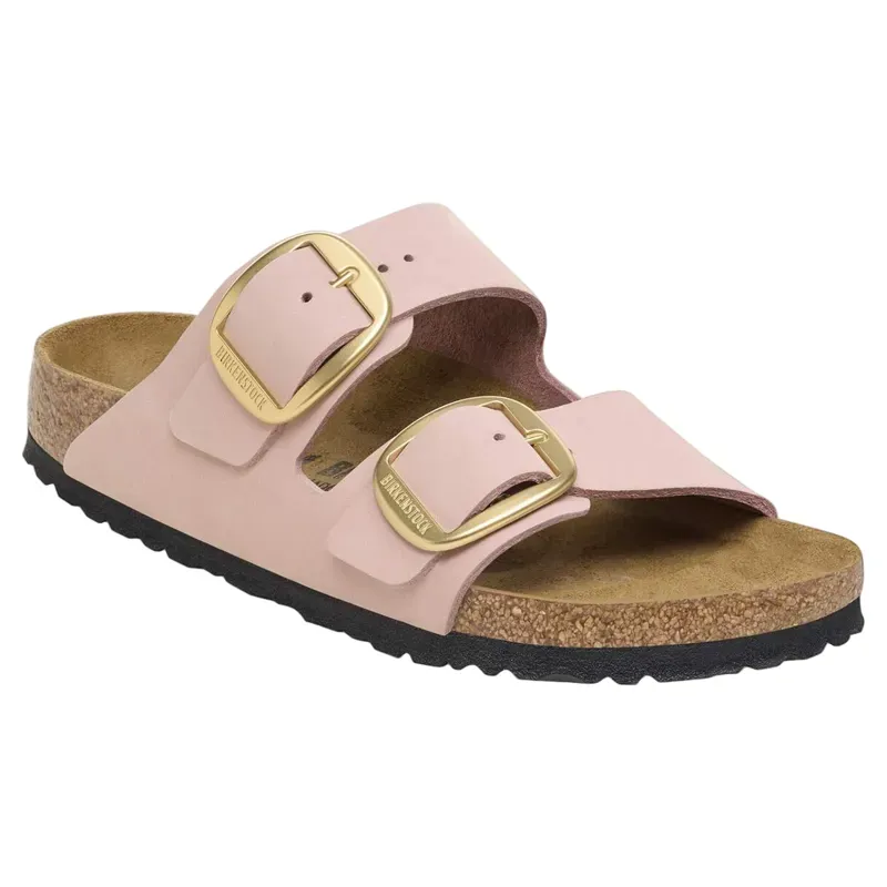 Birkenstock Arizona Big Buckle Nubuck Leather Sandal Narrow in Pink-1