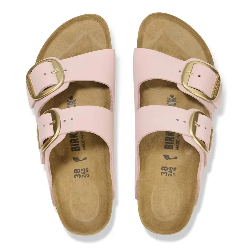 Birkenstock Arizona Big Buckle Nubuck Leather Sandal Narrow in Pink-2