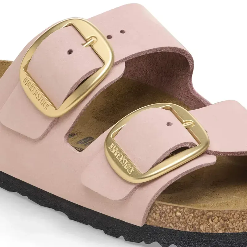 Birkenstock Arizona Big Buckle Nubuck Leather Sandal Narrow in Pink-6