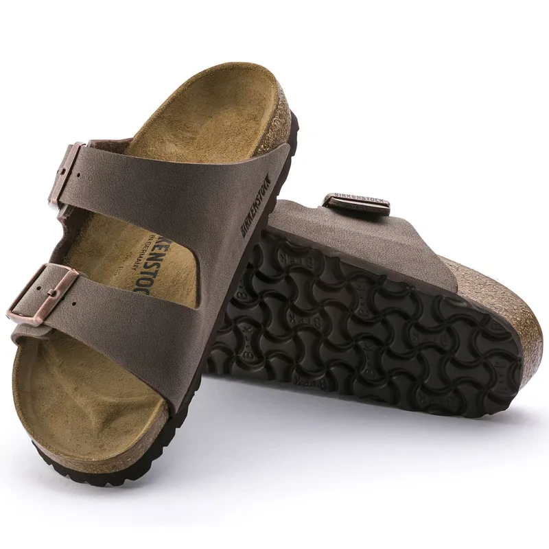 Birkenstock Arizona Birko-Flor Nubuck Regular Fit in Mocca