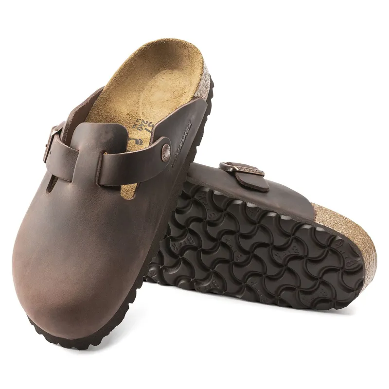Birkenstock Boston Natural Leather Oiled in Habana