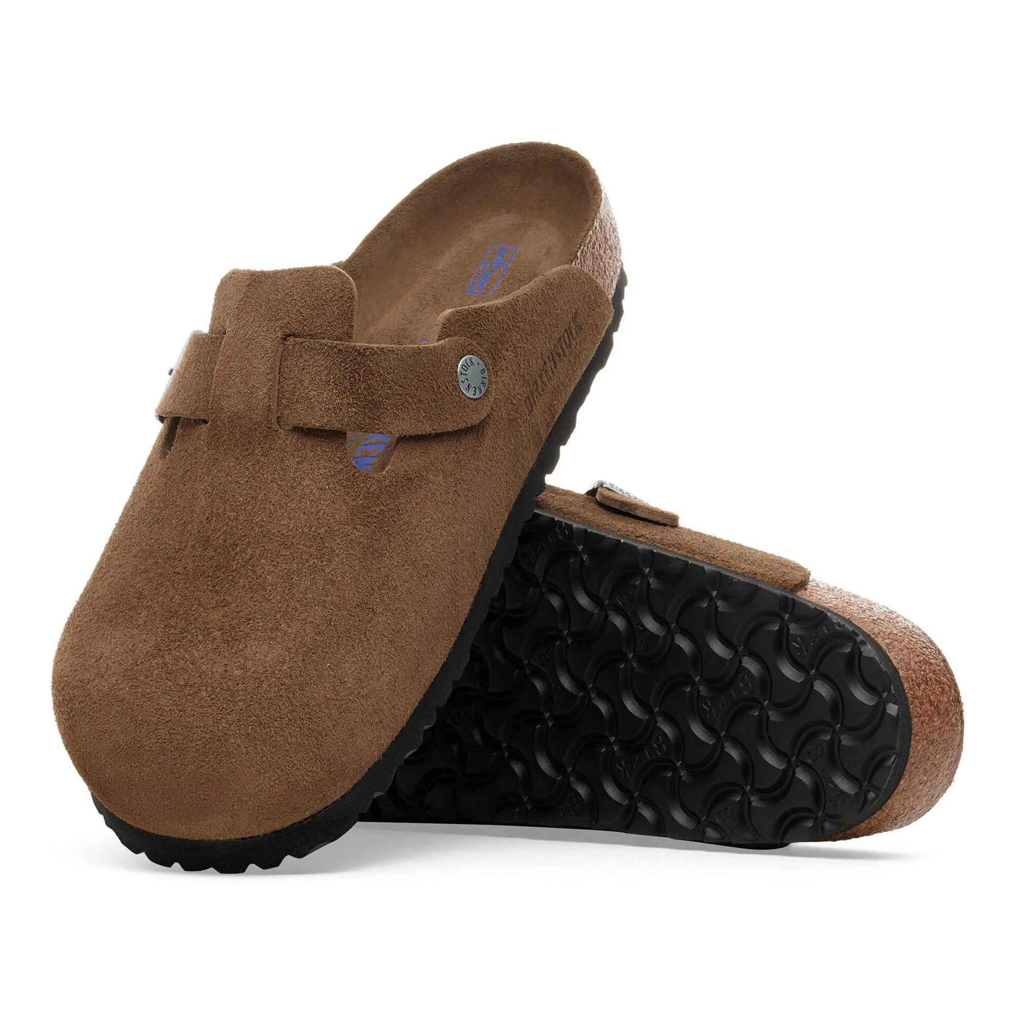 Birkenstock Boston Soft Footbed Suede Leather In Dark Tea Tonal birkenstock-boston-soft-footbed-suede-leather-in-dark-tea-tonal