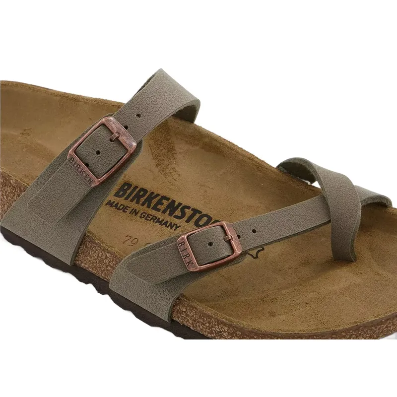 Birkenstock Ladies Mayari Birko Flor Sandals Stone-4