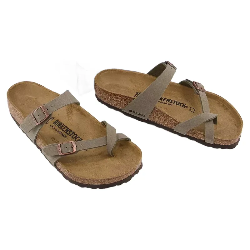 Birkenstock Ladies Mayari Birko Flor Sandals Stone-6