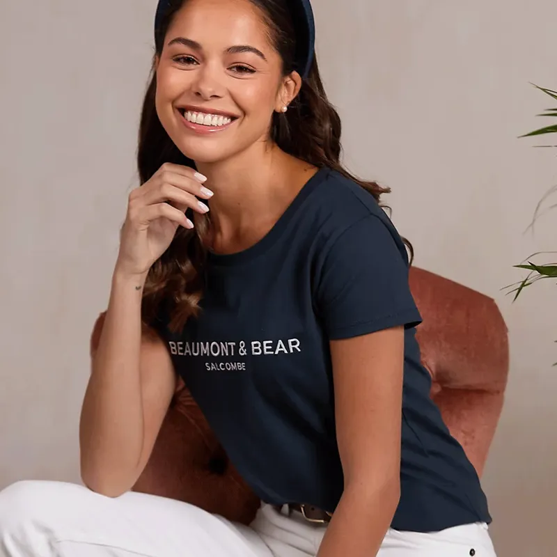 Beaumont and Bear Bolberry Ladies T-Shirt Navy