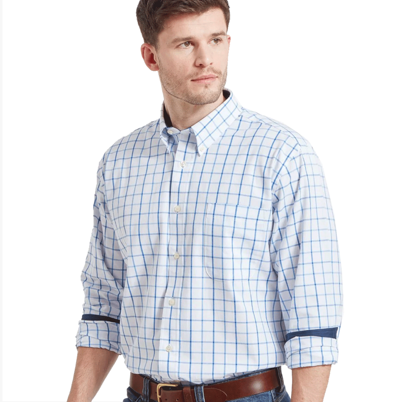 Schoffel Brancaster Check Shirt Blue-1