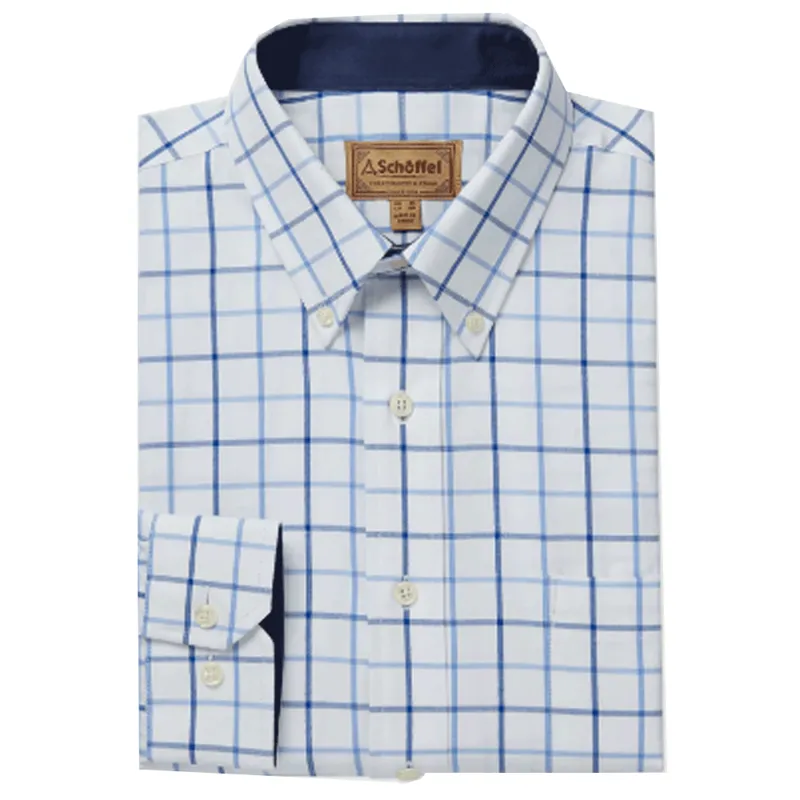 Schoffel Brancaster Check Shirt Blue