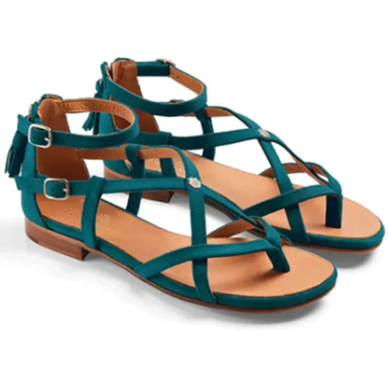 Fairfax and Favor Brancaster Sandal Ocean Suede
