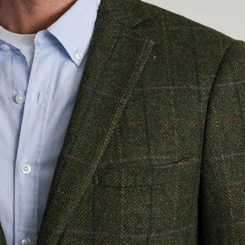 Brook Taverner Aston Green Check British Wool Jacket-2