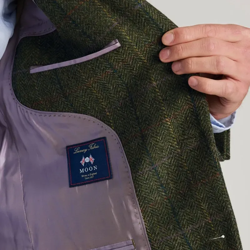 Brook Taverner Aston Green Check British Wool Jacket-4